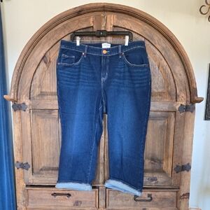Lane Bryant Dark Blue Boyfriend Jeans